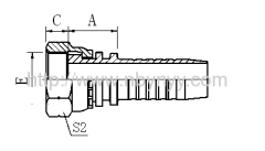 22211 BSP FEMALE FLAT SEAT HYDRAULIC TUBE HOSE FITTING