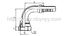 22291 90° BSP FEMALE FLAT SEAT HYDRAULIC TUBE FITTING HOSE