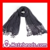 Wholesale Fashion Solid Color 100% Cotton Pashmina Shawls For Women Scarf