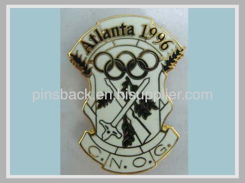 3D die cast lapel pin with antique nickel plating