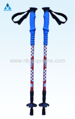 Retractable Aluminum Anti-shock Hiking Climbing Stick Alpenstock