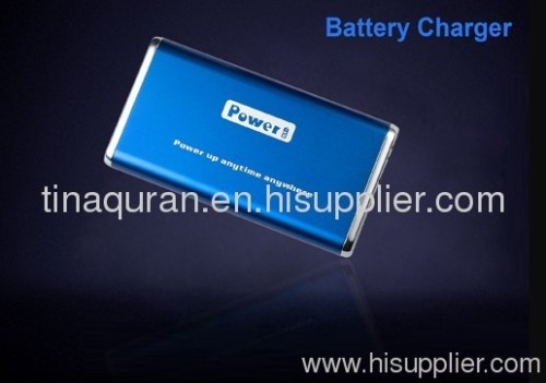 power bank/external charger with 6000mha for mobile phone iphone ipad mp3/4 GPS PDA psp ipaq blue