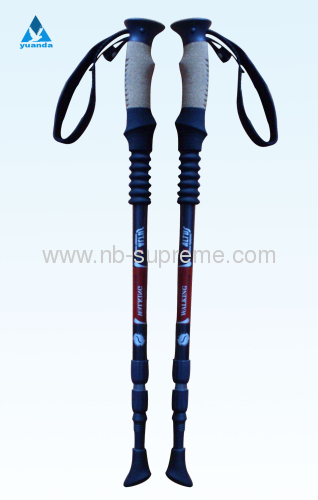 Carbon Fiber Three section alum alpenstock