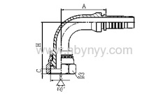 90° BSP FEMALE 60° CONE HYDRAULIC HOSE FITTING PIPE FITTING