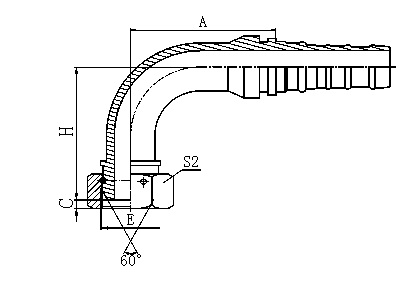 90° BSP FEMALE 60° CONE HYDRAULIC PIPE FITTING PIPE FITTING