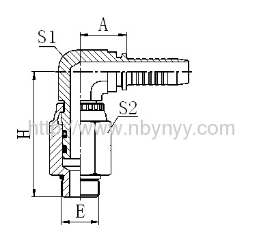 90° SAE O-RING BOSS SWIVEL MALE HYDRAULIC HOSE FITTING PIPE