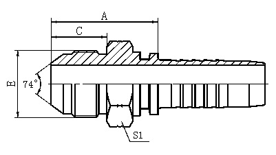 JIC MALE 74° CONE HYDRAULIC HOSE PIPE FITTING