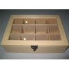 Wooden tea box with 12 dividers