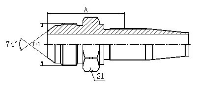 JIC MALE 74° CONE HYDRAULIC HOSE FITTING