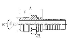 SAE MALE 90° CONE HYDRAULIC HOSE FITTING PIPE FITTING