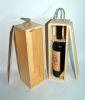 Wooden wine box slide lid single bottle box