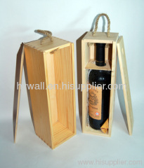 Wooden wine box slide lid single bottle box