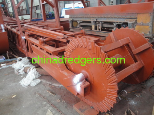 Bucket wheel gold dredger