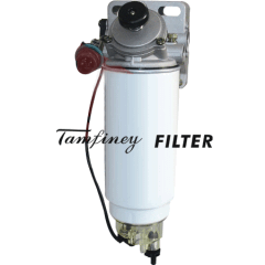 Oil filter assembly head with pump and sensor,bowl with heater