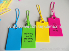 Soft silicon tag with name card cover