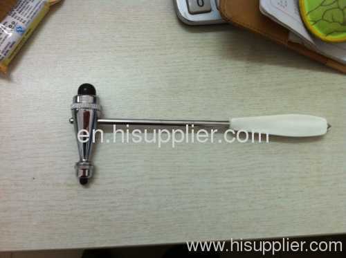 Metal and plastic handle with rubber head reflex hammer