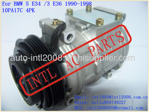 Auto ac compressor 10PA17C 4PK applicable for BMW 5 E34 /3 E36 1990-1998 01 2001 03 2003 05 64528391693 64528385911