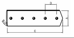 17M-71-21550 bulldozer cutting edge