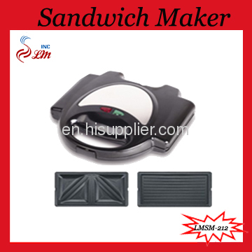 Sandwich Maker With Interchangeable Plates With Triangle Plate/Grill Plate For Your Choice