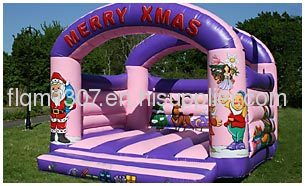 0.55mm PVC sweet santa inflatable jumping bouncy