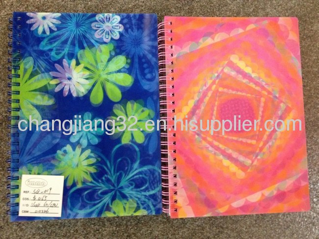 3D PP cover double wire-O Notebook