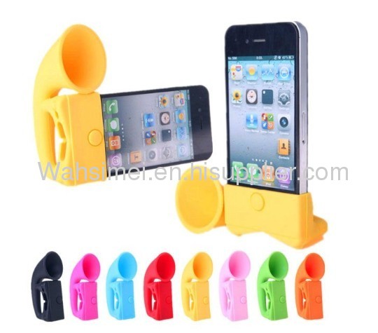 Silicone iphone horn new design Silicon Speaker For Iphone