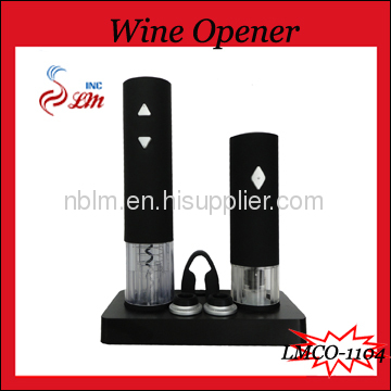 Electric Metal and Wooden Vacuun Wine Opener Sets