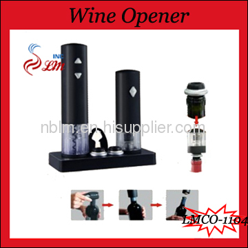 Electric Metal and Wooden Vacuun Wine Opener Sets