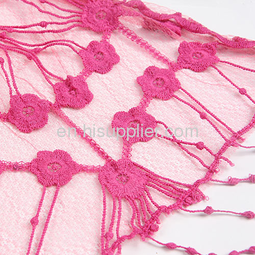 Fashion European Cotton Pashmina Tassel Lace Scarves Wholesale For Women