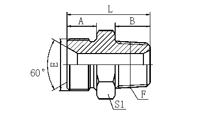 1BN BSP MALE 60° SEAT/NPT MALE HYDRAULIC ADAPTER FITTING PIPE CONNECTER COUPLING 