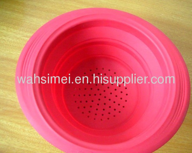 Foldable silicon kitchen strainer soup spoon