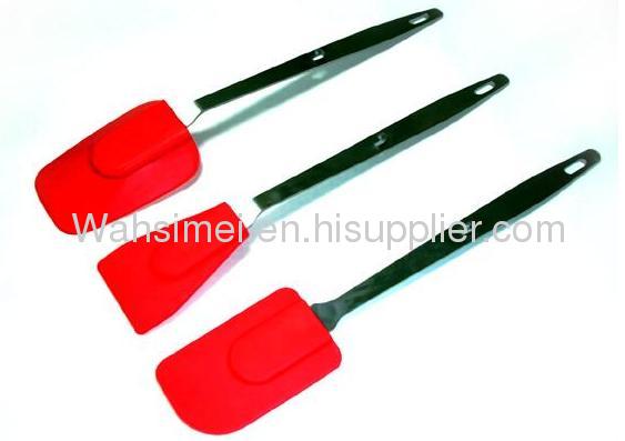 Food grade silicone shovels with stainless stick handle