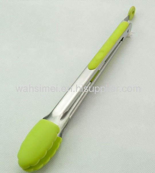 Heat-proof Silicon BBQ tongs 