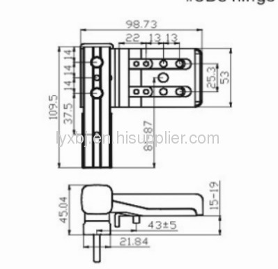 3D aluminum hinge for upvc door #8