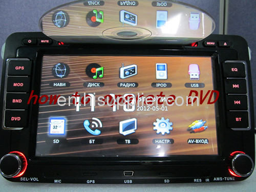 VW Car DVD GPS Sysem 3G USB SD Radio FM/AM/RDS BT Ipod MP3 Touchscreen