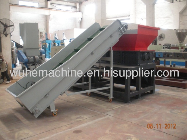 waste plastic barrel double shaft shredder 