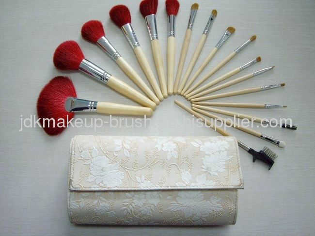 17pcs Profession Animal Hair Cosmetic Brush Set/ Makeup Brush set