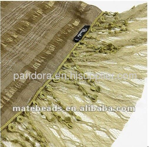 Cheap Fashion Eurppean Tassels Pashmina Lace Scarves Shawls 