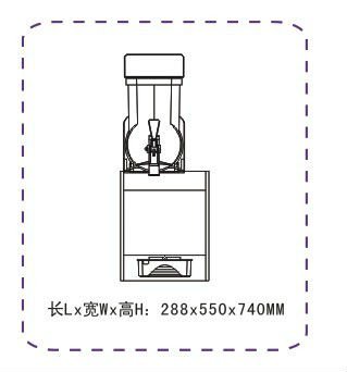 Cylinder fruit juice dispensing machine