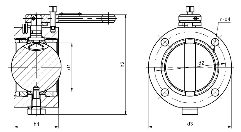 JZF butterfly stop valve