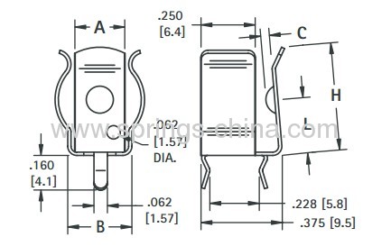 SNAP-IN PC Battery Clip For A,AA,AAAA,N Size