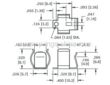 Surface Mount Battery Clips For AAAA Cells