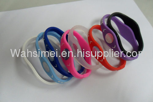 Fashion silicone wristband energy balance bracelets