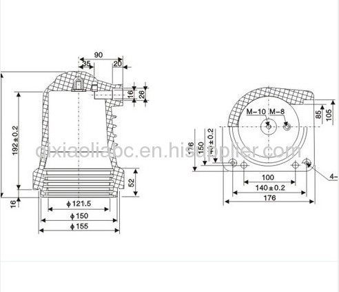 Isolation contact spout bushings 