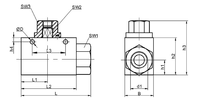 Steel KHB-B hyraulic breaker ball valves