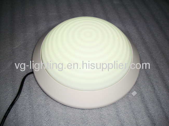 plastic ceiling lamp/IP54/PC material/for 2D PL E27 bulbs