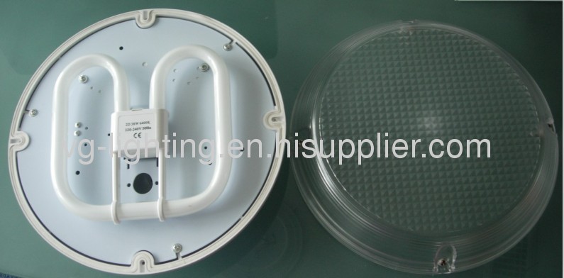 Round Plastic Ceiling Lamp/Made of PC / IP65 UV-stop cover