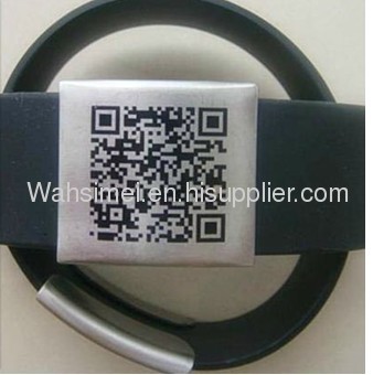 Stainless steel jewelry for silicone wristband for promotion