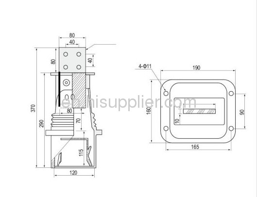 Isolation contact spout bushings 