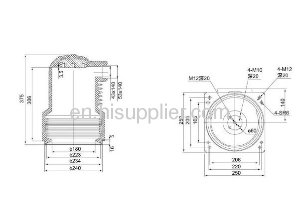 Isolation contact spout bushings 